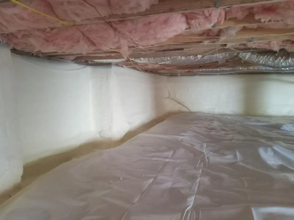 Crawl space encapsulation with closed-cell spray foam for Roof Waterproofing in Florida Gulf Coast University